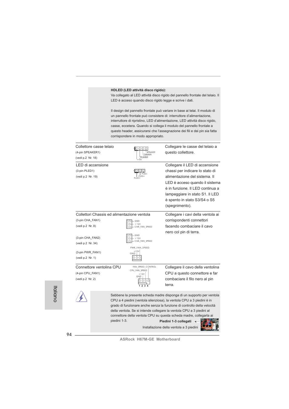 Italiano | ASRock H67M-GE User Manual | Page 94 / 253