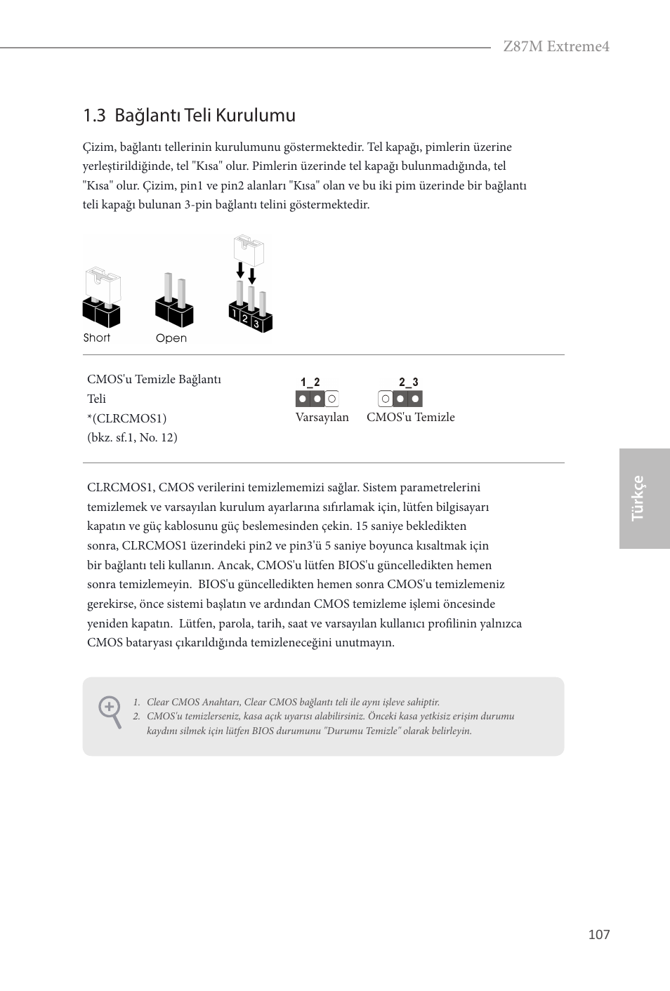3 bağlantı teli kurulumu | ASRock Z87M Extreme4 User Manual | Page 109 / 175
