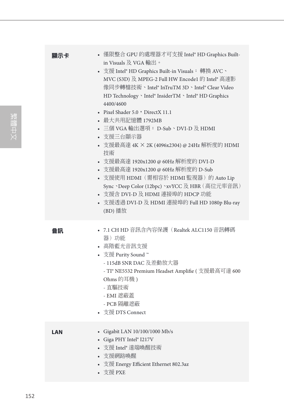 繁體中文 | ASRock Z87M Extreme4 User Manual | Page 154 / 175