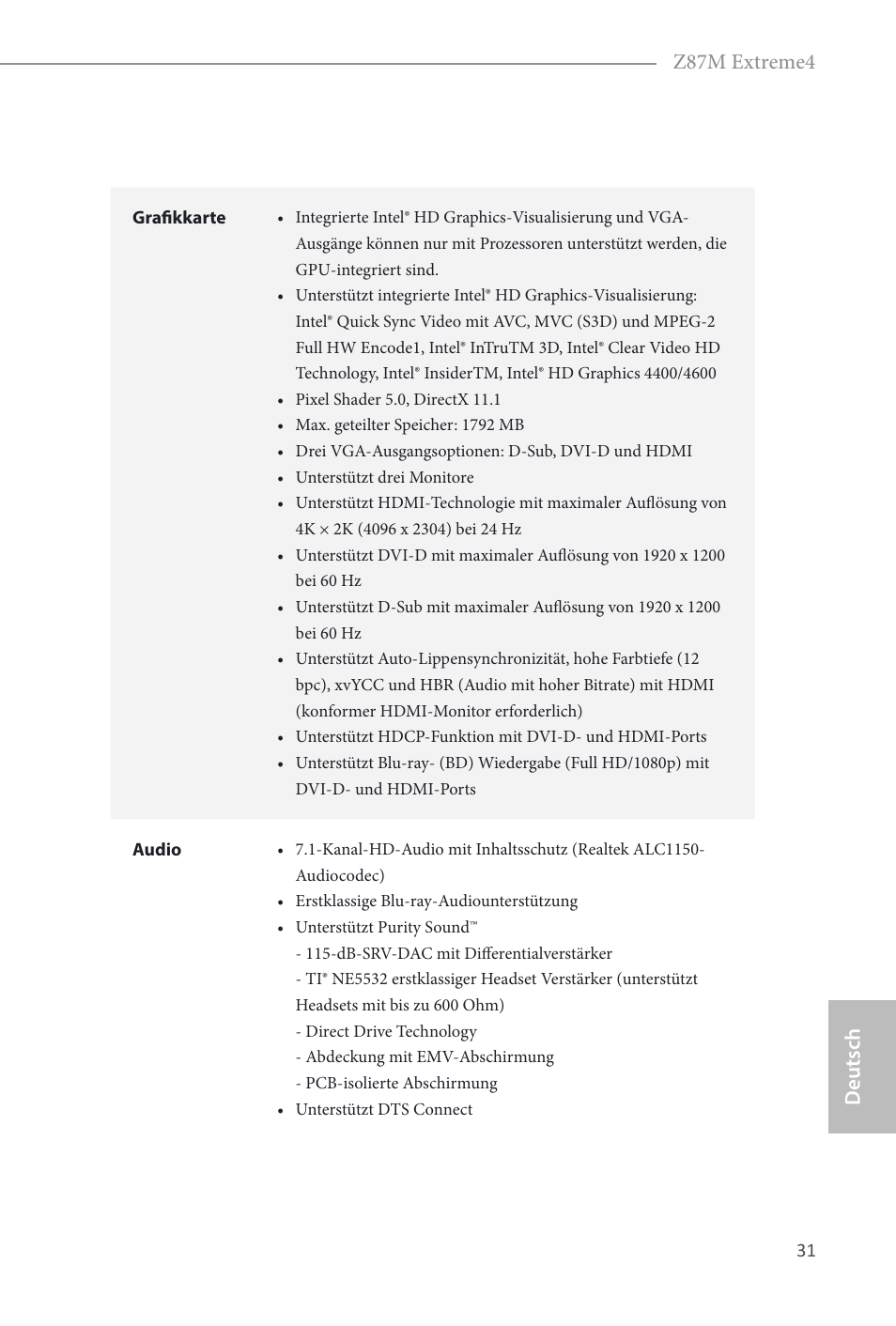 Deutsch z87m extreme4 | ASRock Z87M Extreme4 User Manual | Page 33 / 175