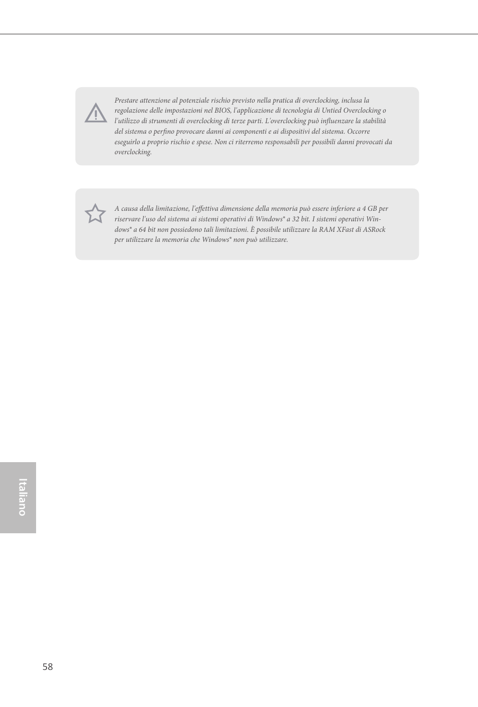 Italiano | ASRock Z87M Extreme4 User Manual | Page 60 / 175