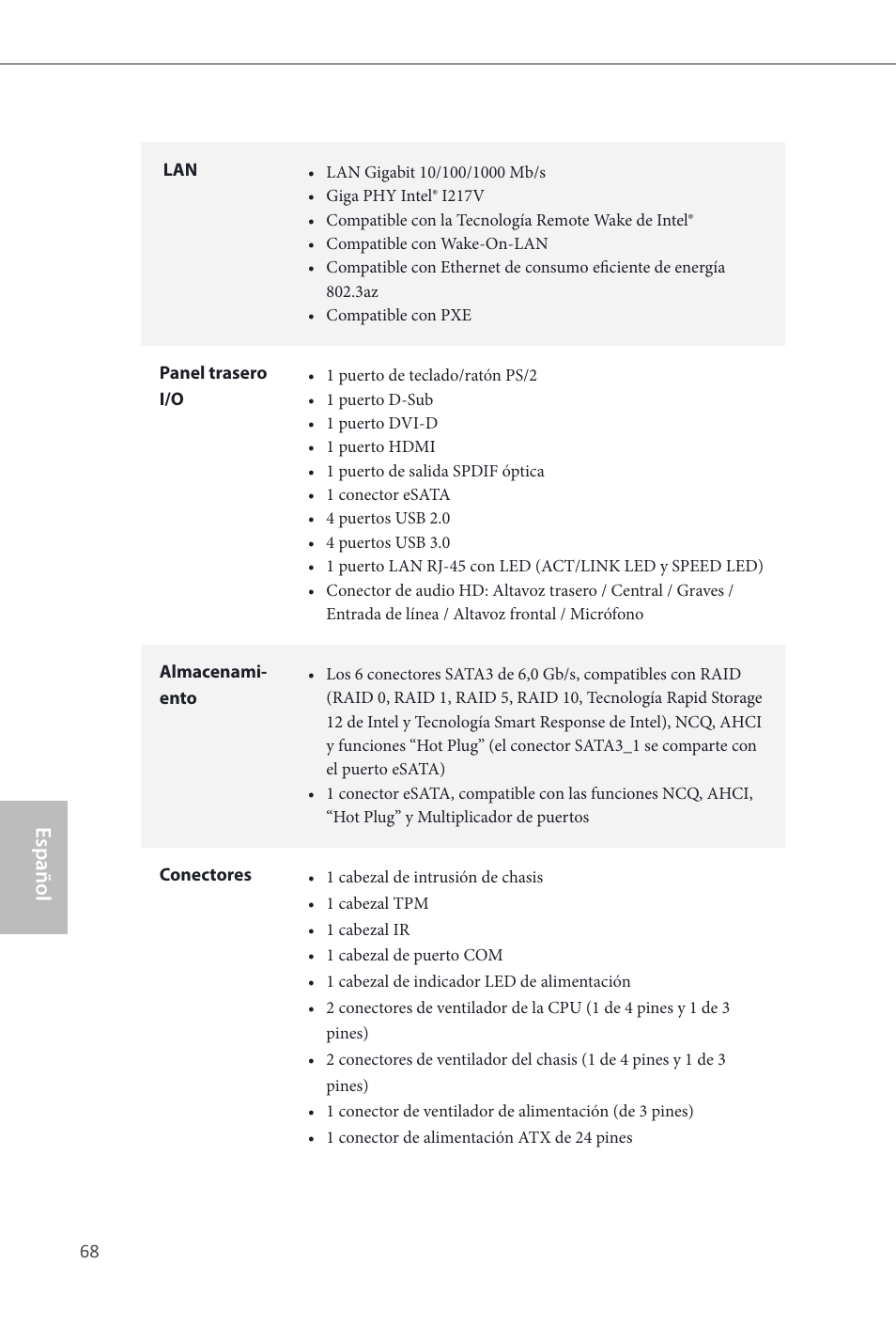 Español | ASRock Z87M Extreme4 User Manual | Page 70 / 175