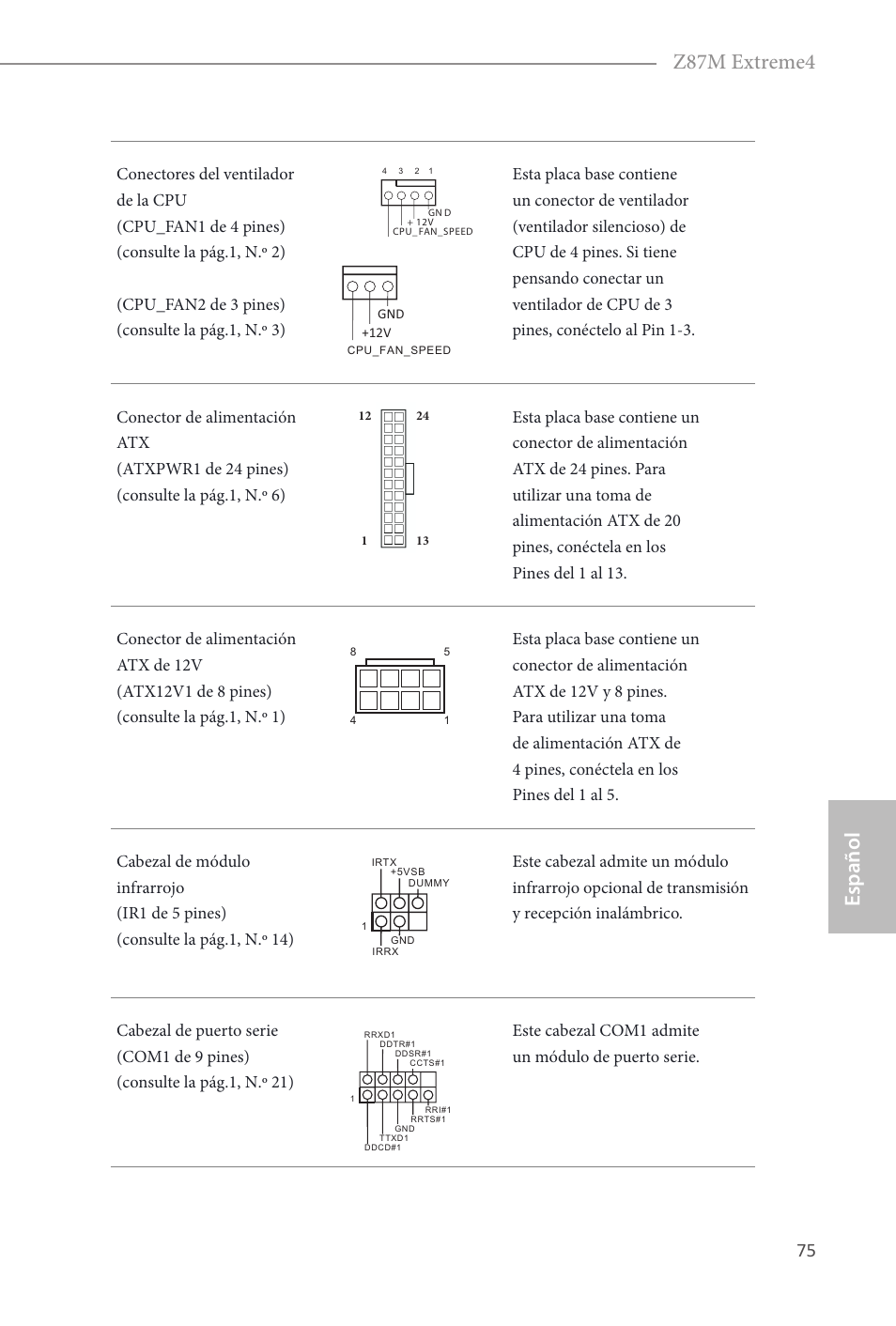 Español z87m extreme4 | ASRock Z87M Extreme4 User Manual | Page 77 / 175