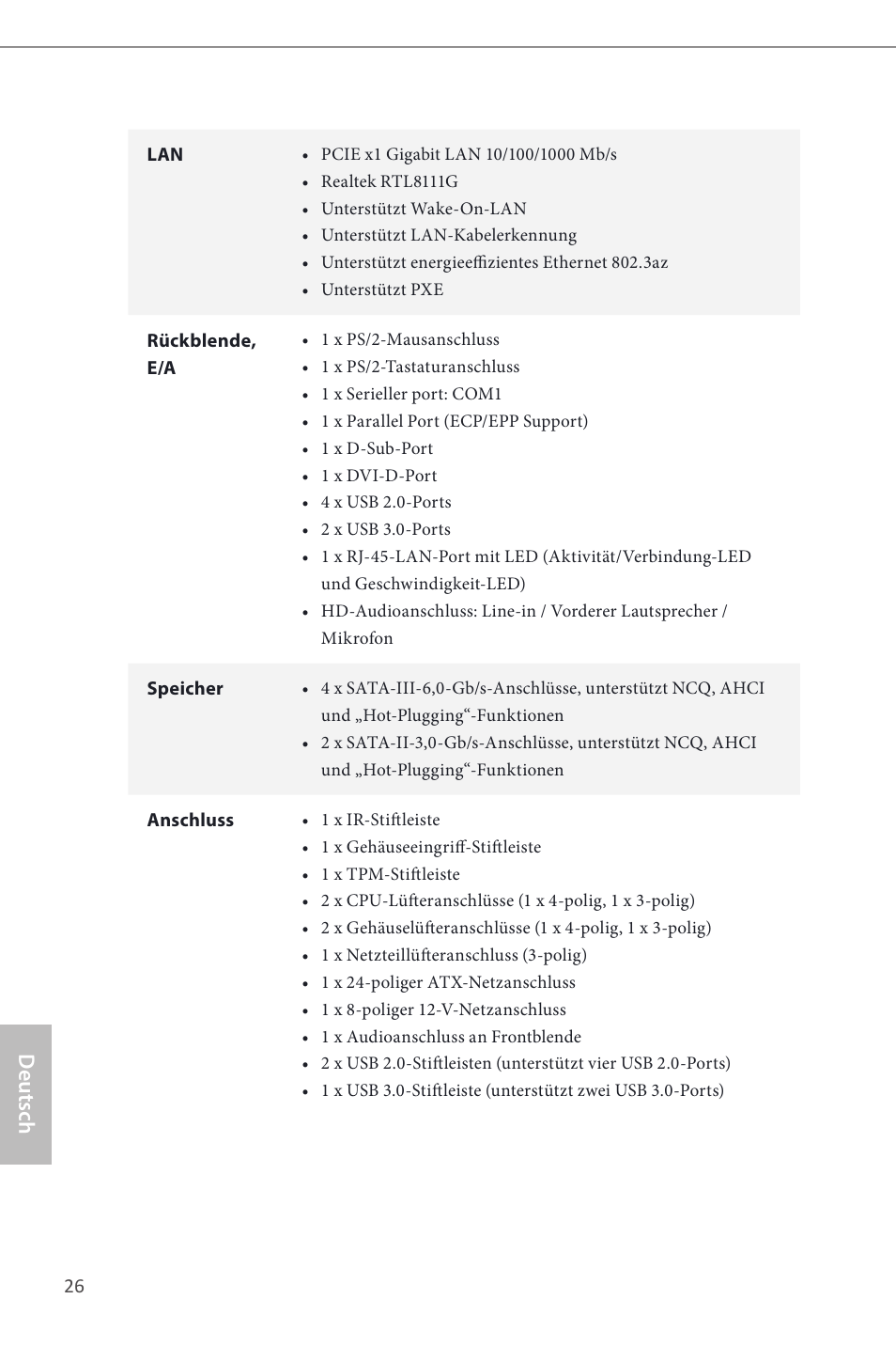 Deutsch | ASRock B85M-GL User Manual | Page 28 / 77