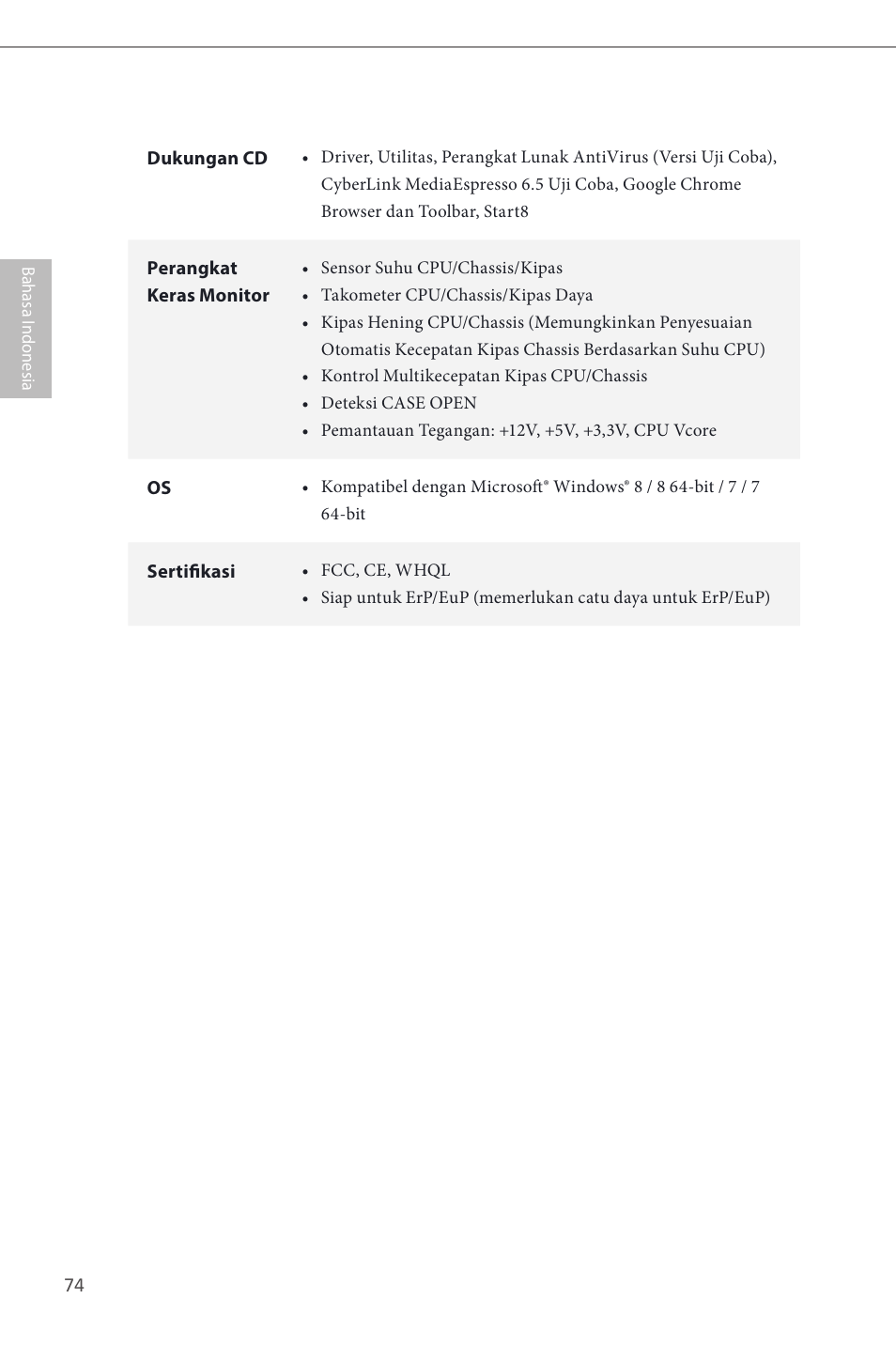 ASRock B85M-GL User Manual | Page 76 / 77