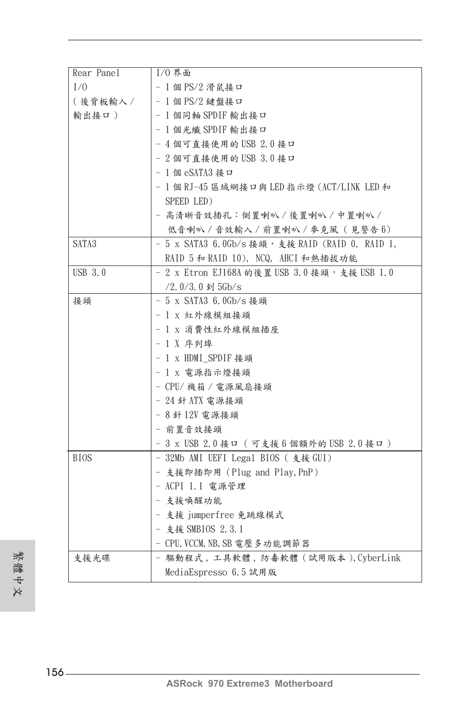 繁體中文 | ASRock 970 Extreme3 User Manual | Page 156 / 176