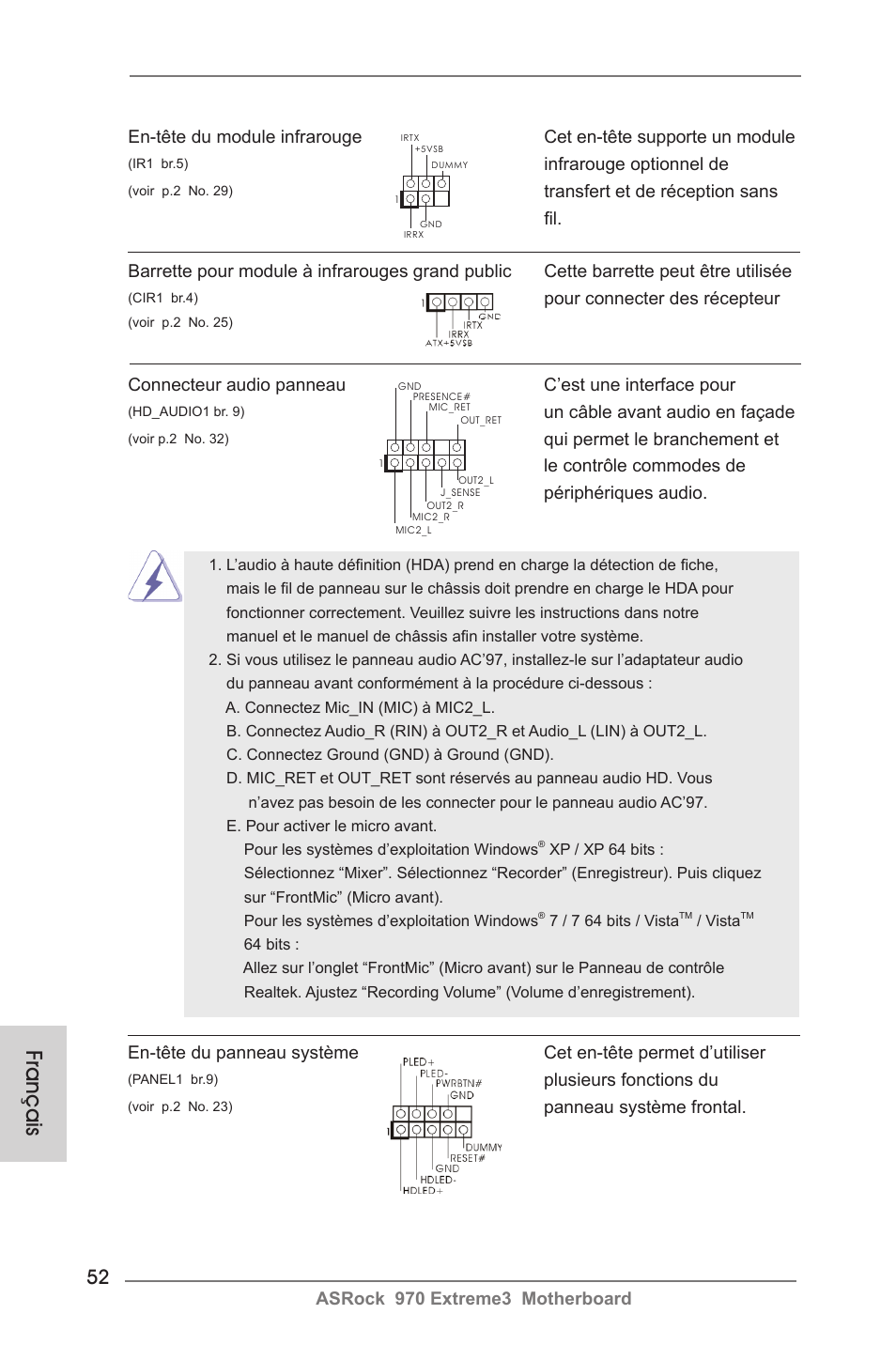 Français | ASRock 970 Extreme3 User Manual | Page 52 / 176