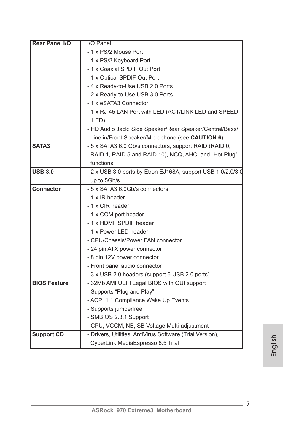 English | ASRock 970 Extreme3 User Manual | Page 7 / 176