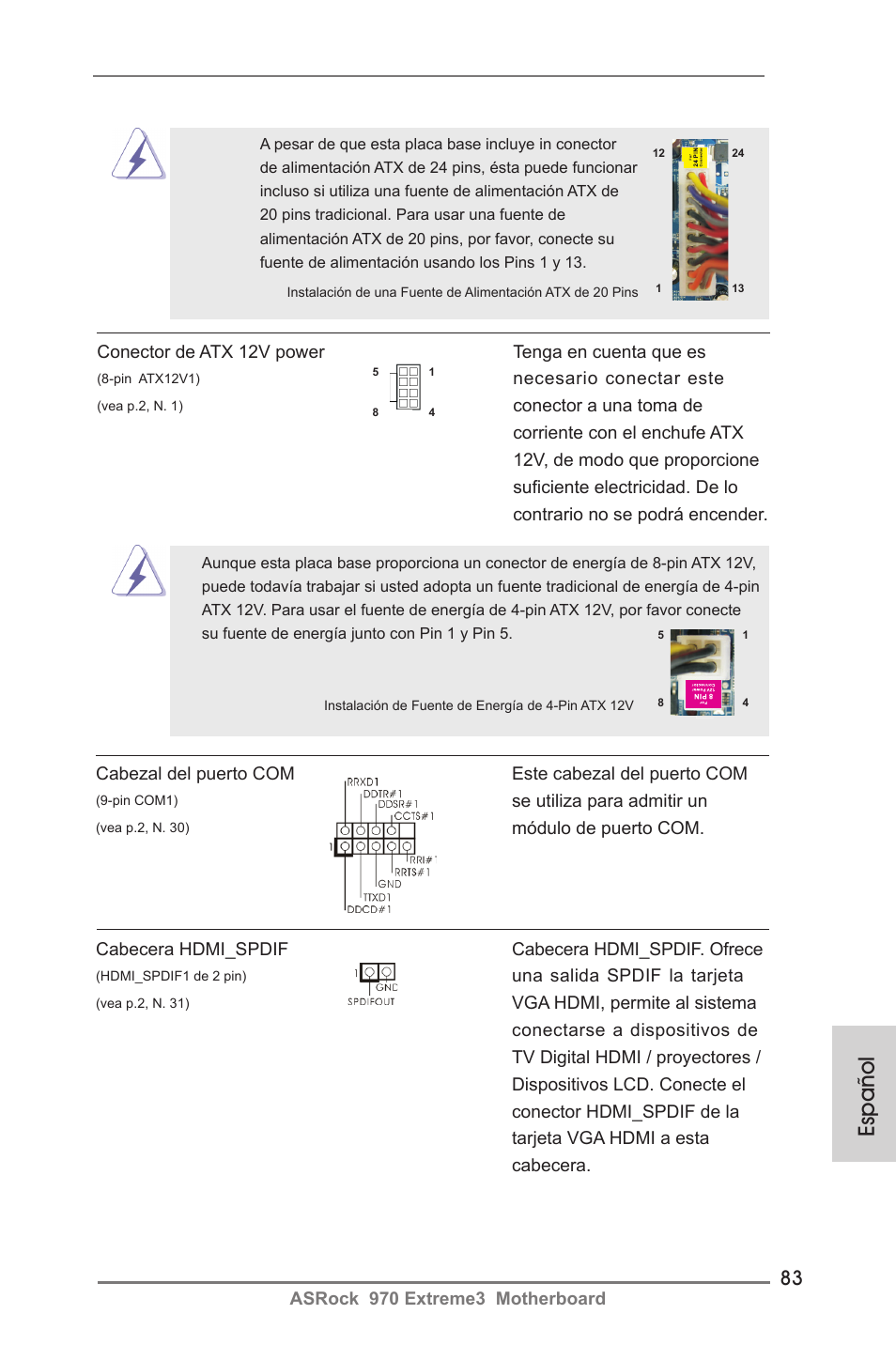 Español | ASRock 970 Extreme3 User Manual | Page 83 / 176