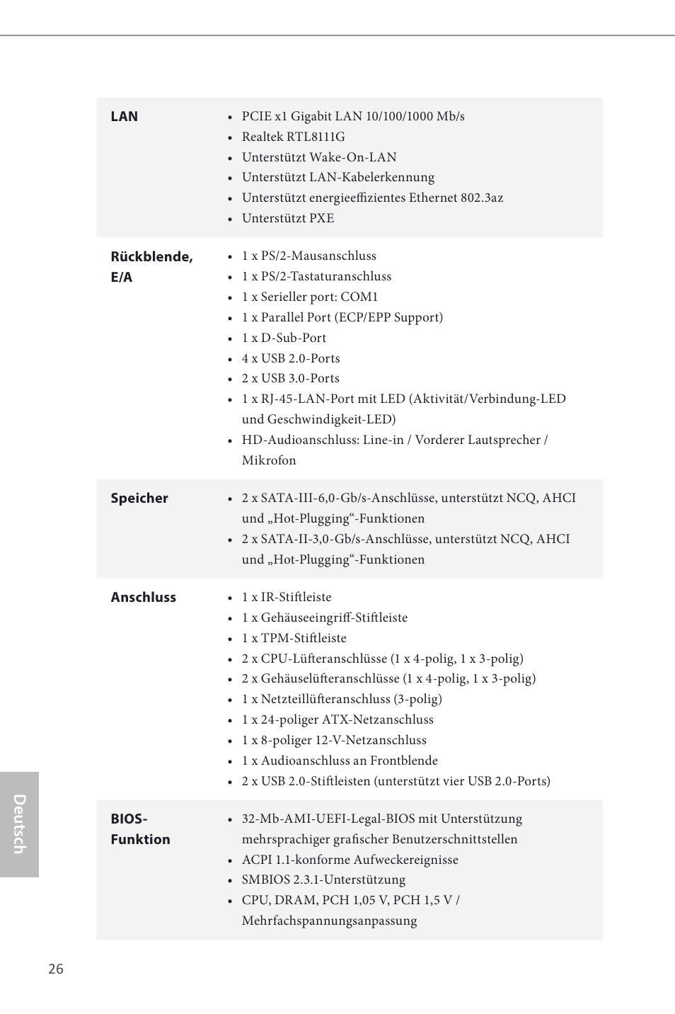 Deutsch | ASRock H81M-GL User Manual | Page 28 / 77