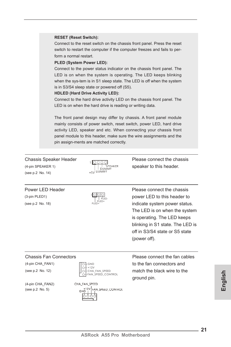 English | ASRock A55 Pro User Manual | Page 21 / 76