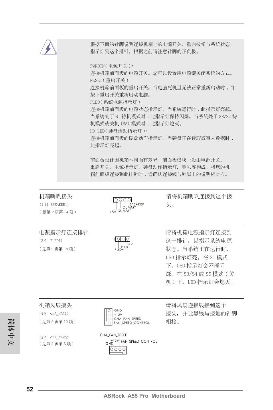 簡體中文 | ASRock A55 Pro User Manual | Page 52 / 76