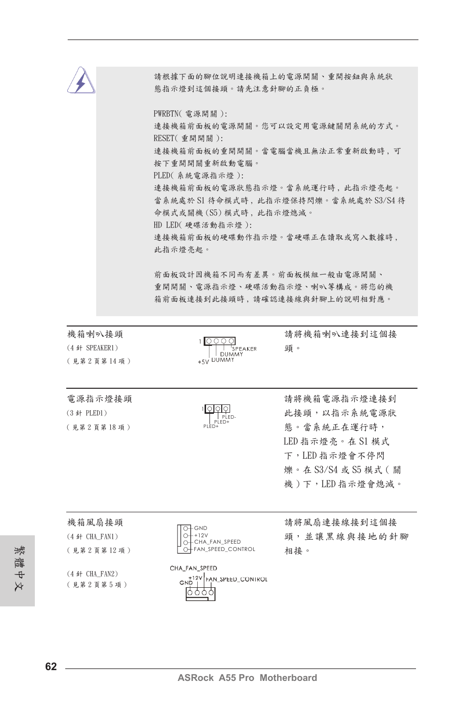 繁體中文 | ASRock A55 Pro User Manual | Page 62 / 76