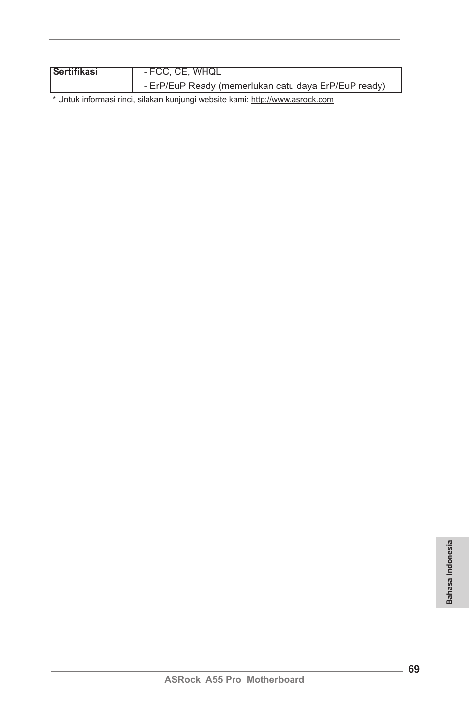 ASRock A55 Pro User Manual | Page 69 / 76