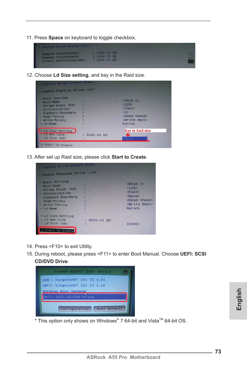 English | ASRock A55 Pro User Manual | Page 73 / 76