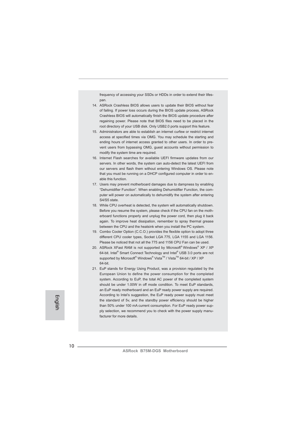 English | ASRock B75M-DGS User Manual | Page 10 / 185