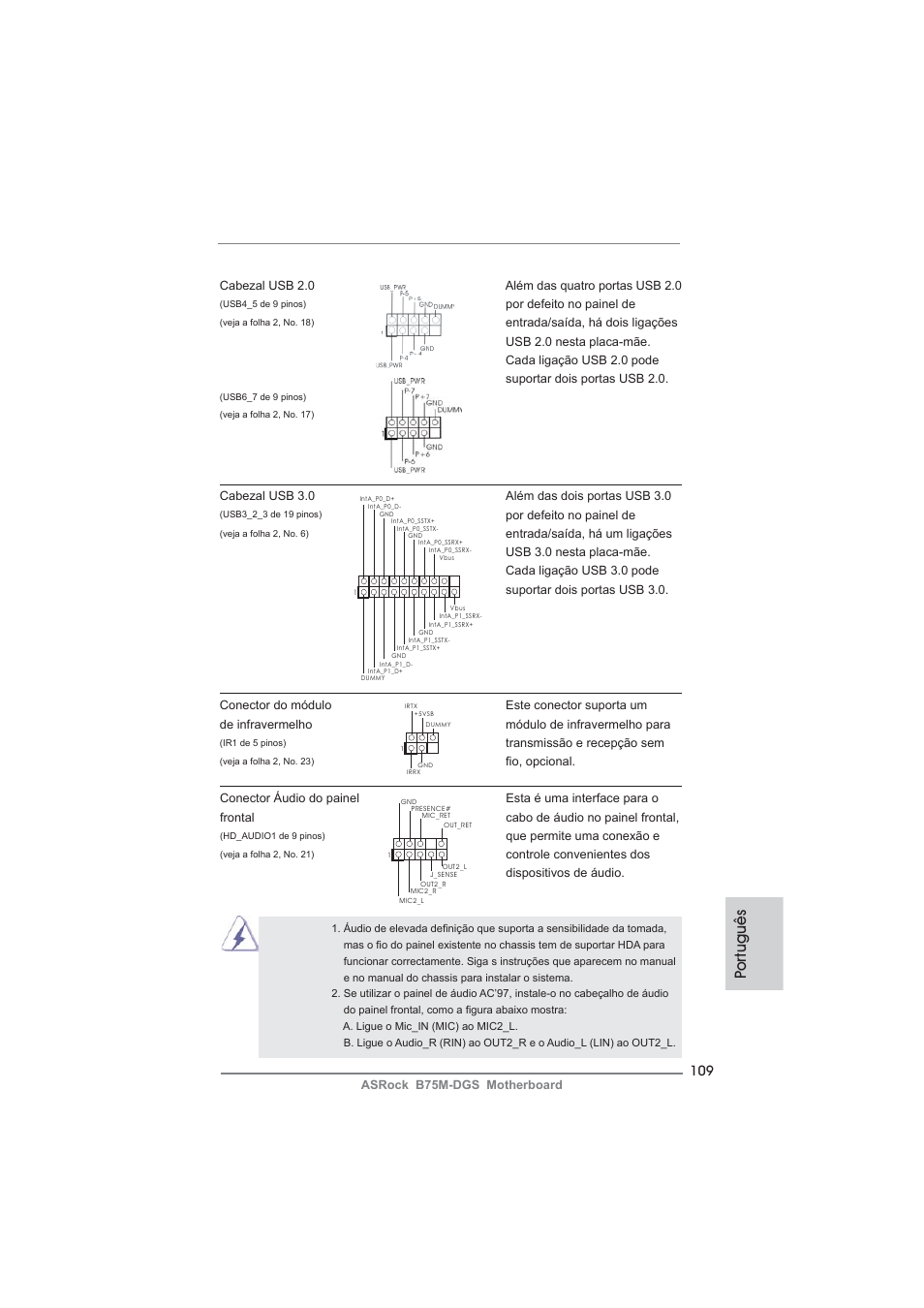 Po rtuguês | ASRock B75M-DGS User Manual | Page 109 / 185