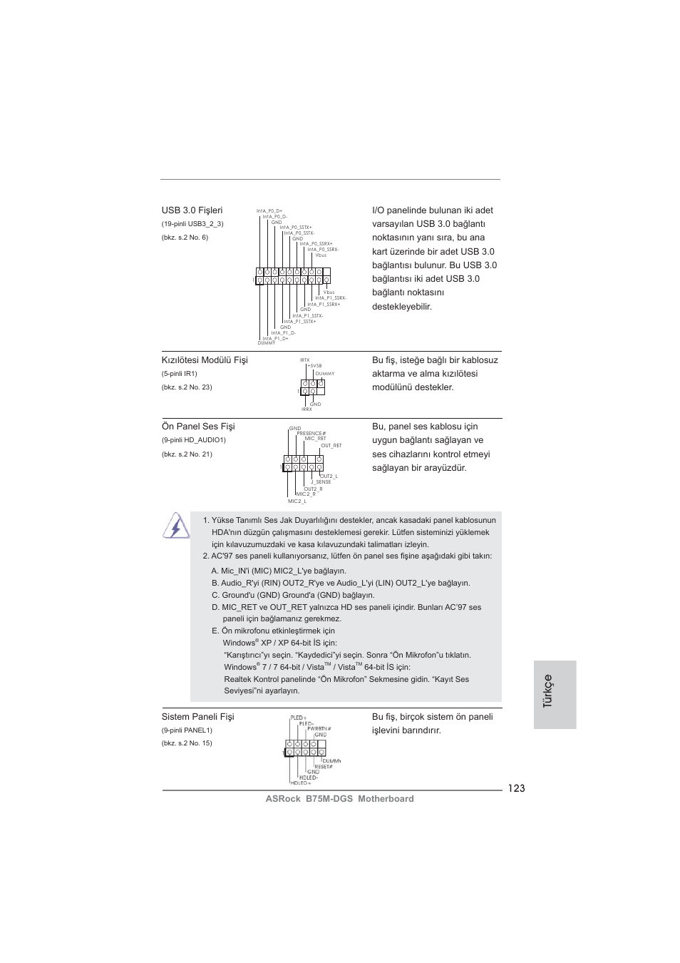 Türkçe | ASRock B75M-DGS User Manual | Page 123 / 185