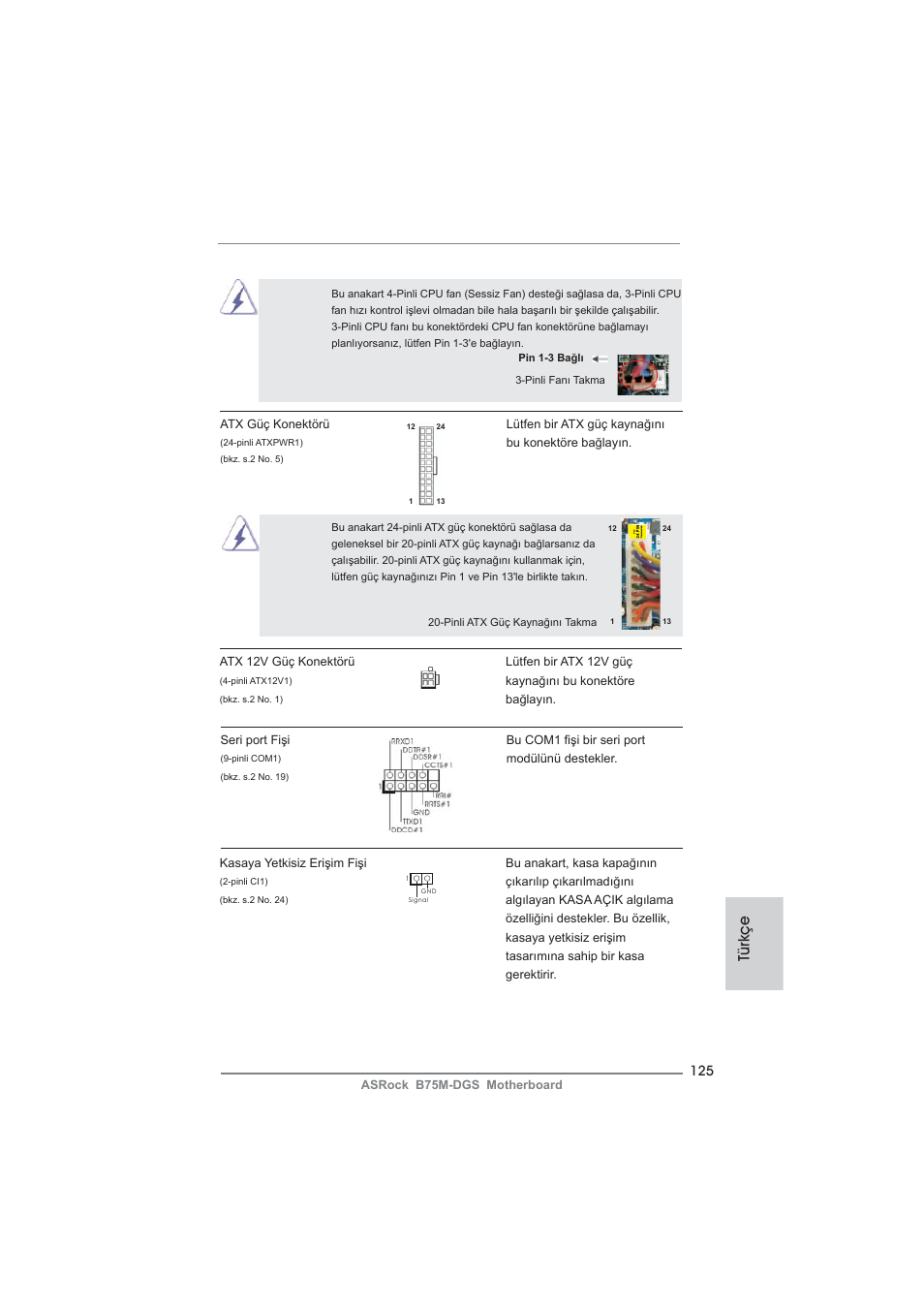Türkçe | ASRock B75M-DGS User Manual | Page 125 / 185