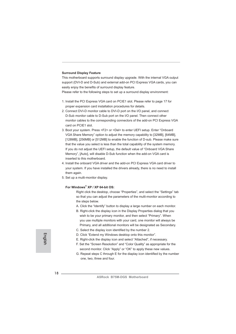 English | ASRock B75M-DGS User Manual | Page 18 / 185