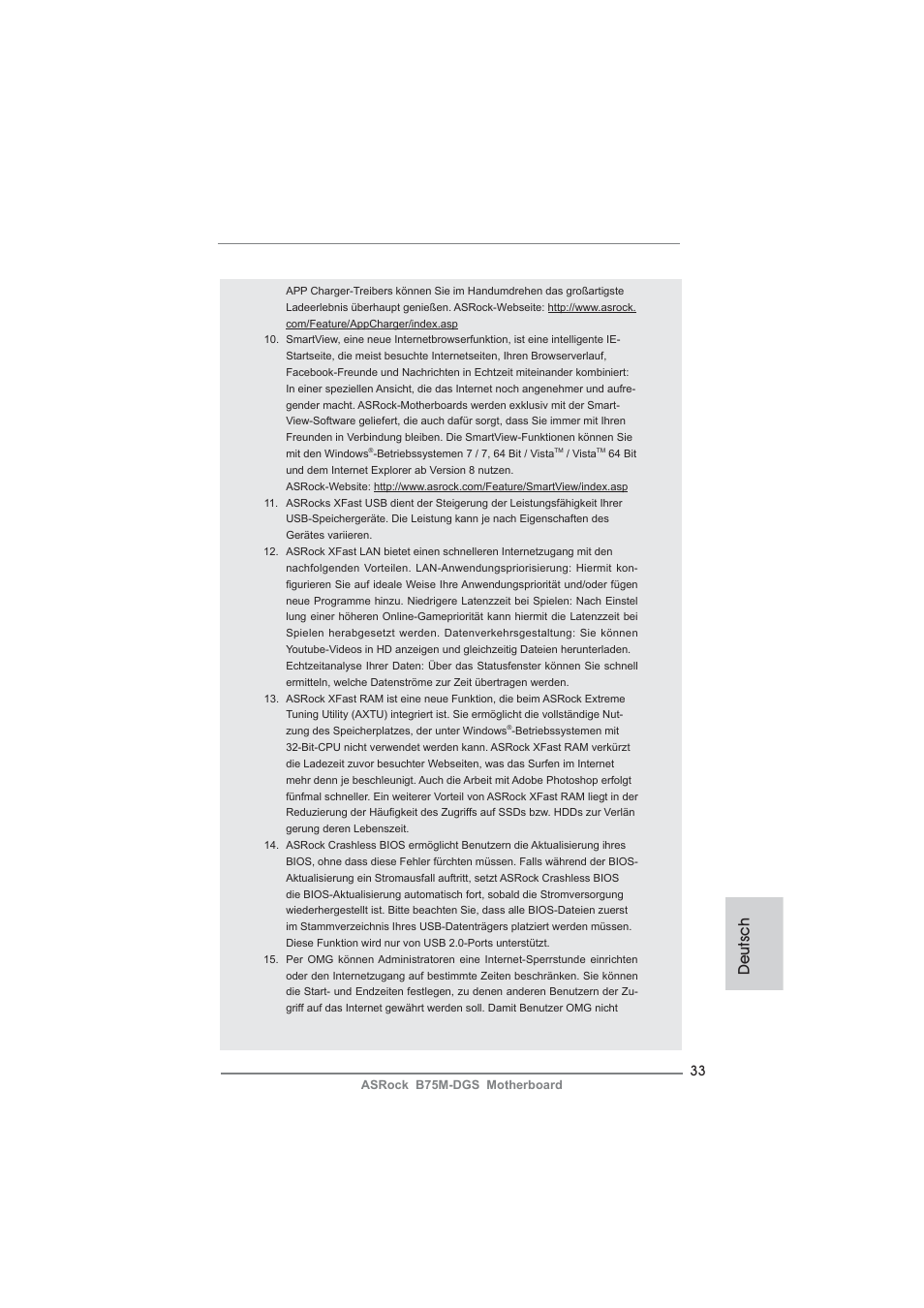 Deutsch | ASRock B75M-DGS User Manual | Page 33 / 185