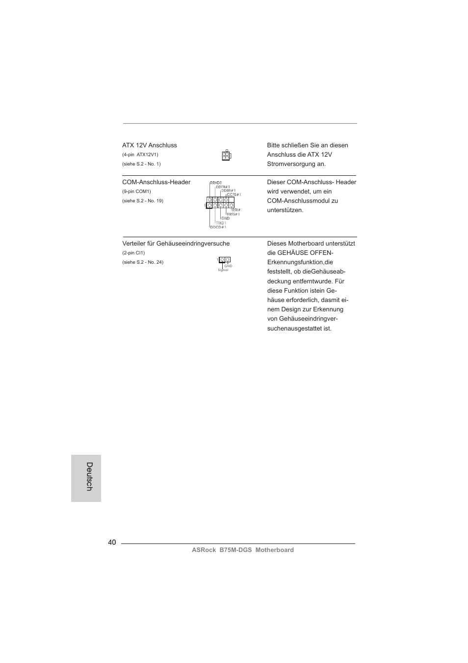 Deutsch | ASRock B75M-DGS User Manual | Page 40 / 185