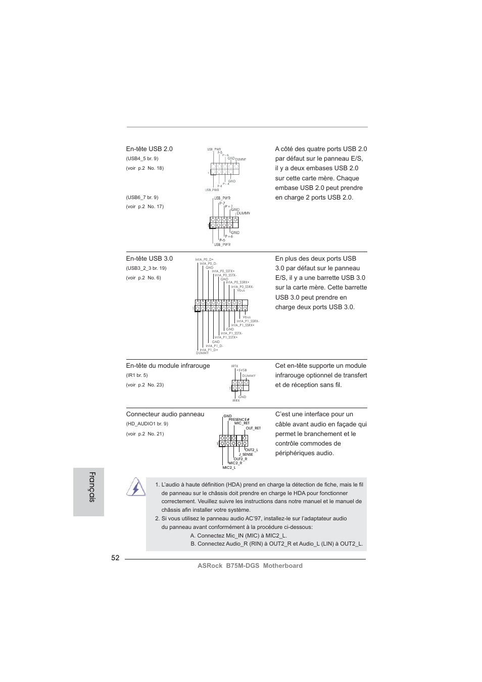 Français | ASRock B75M-DGS User Manual | Page 52 / 185