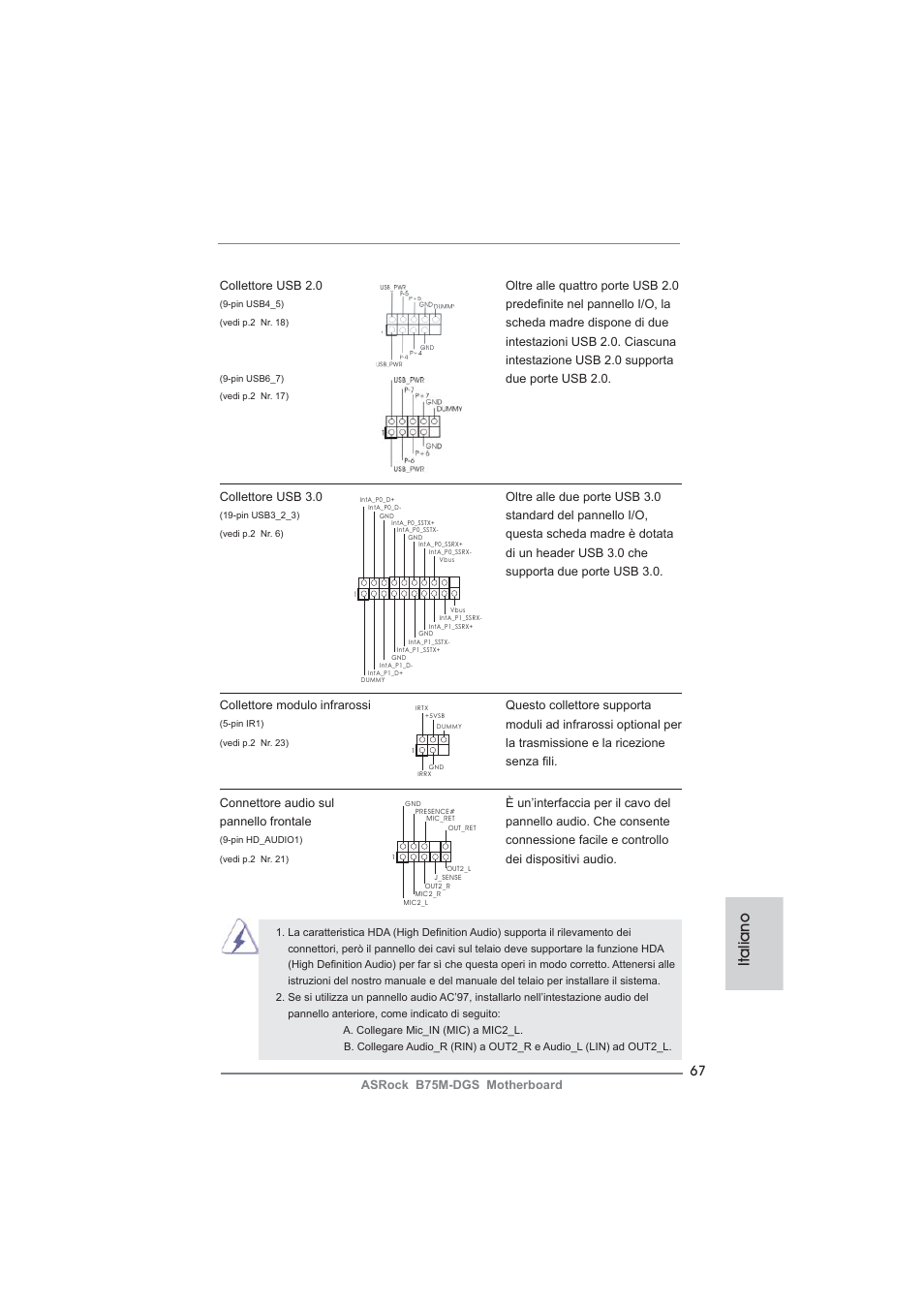 Italiano | ASRock B75M-DGS User Manual | Page 67 / 185
