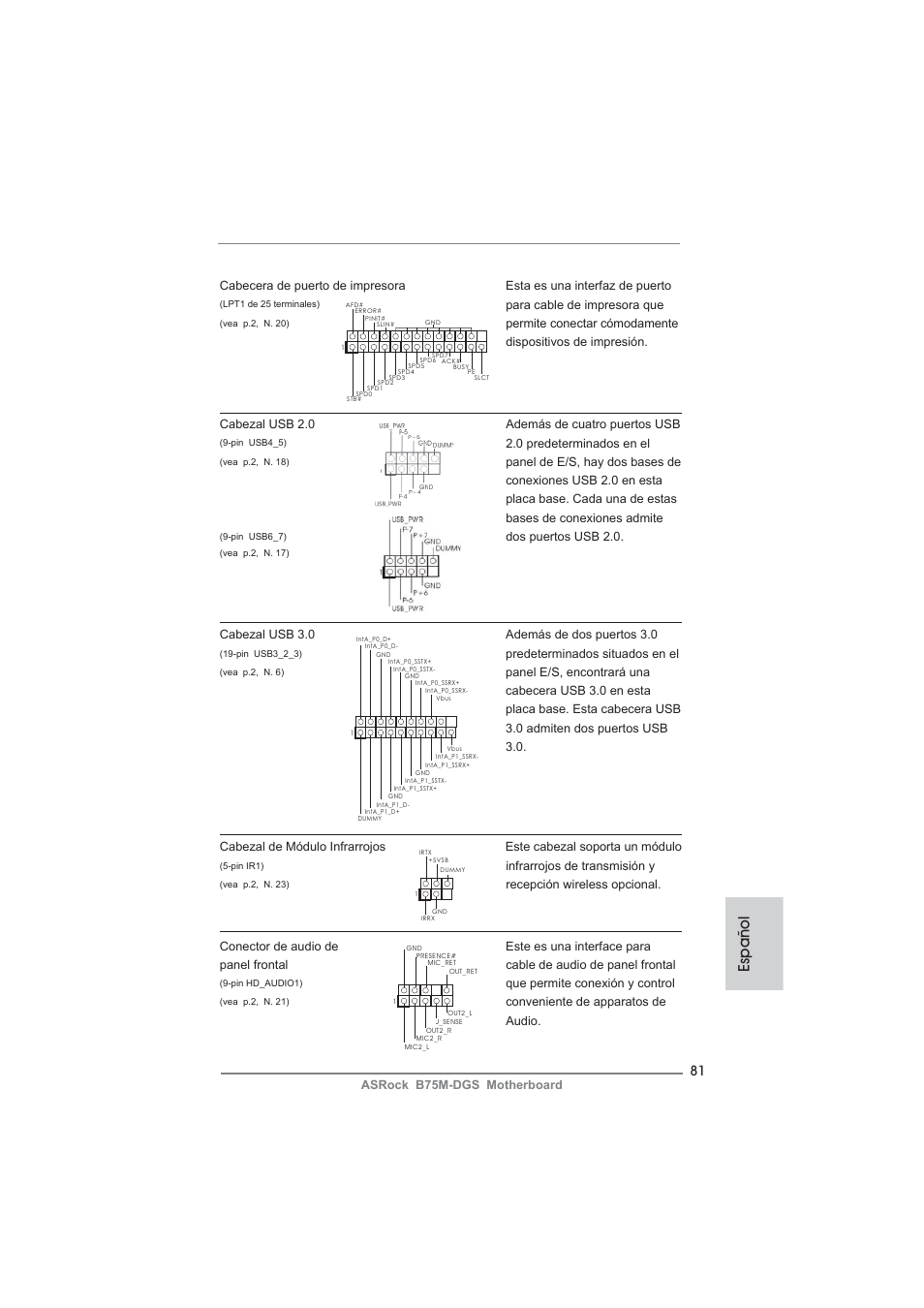 Español | ASRock B75M-DGS User Manual | Page 81 / 185