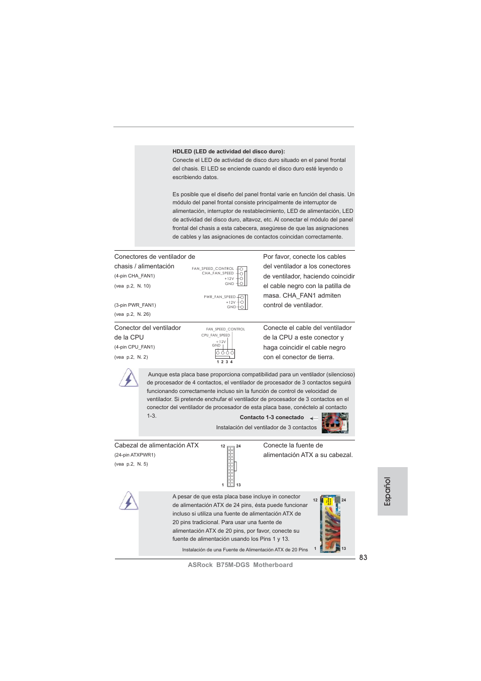 Español | ASRock B75M-DGS User Manual | Page 83 / 185