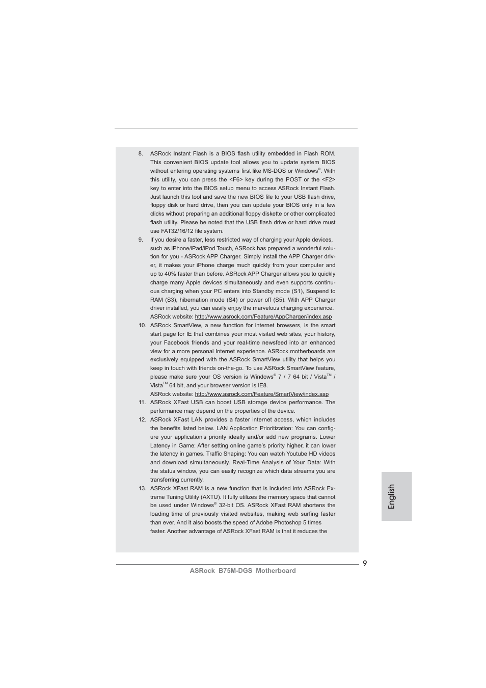 English | ASRock B75M-DGS User Manual | Page 9 / 185
