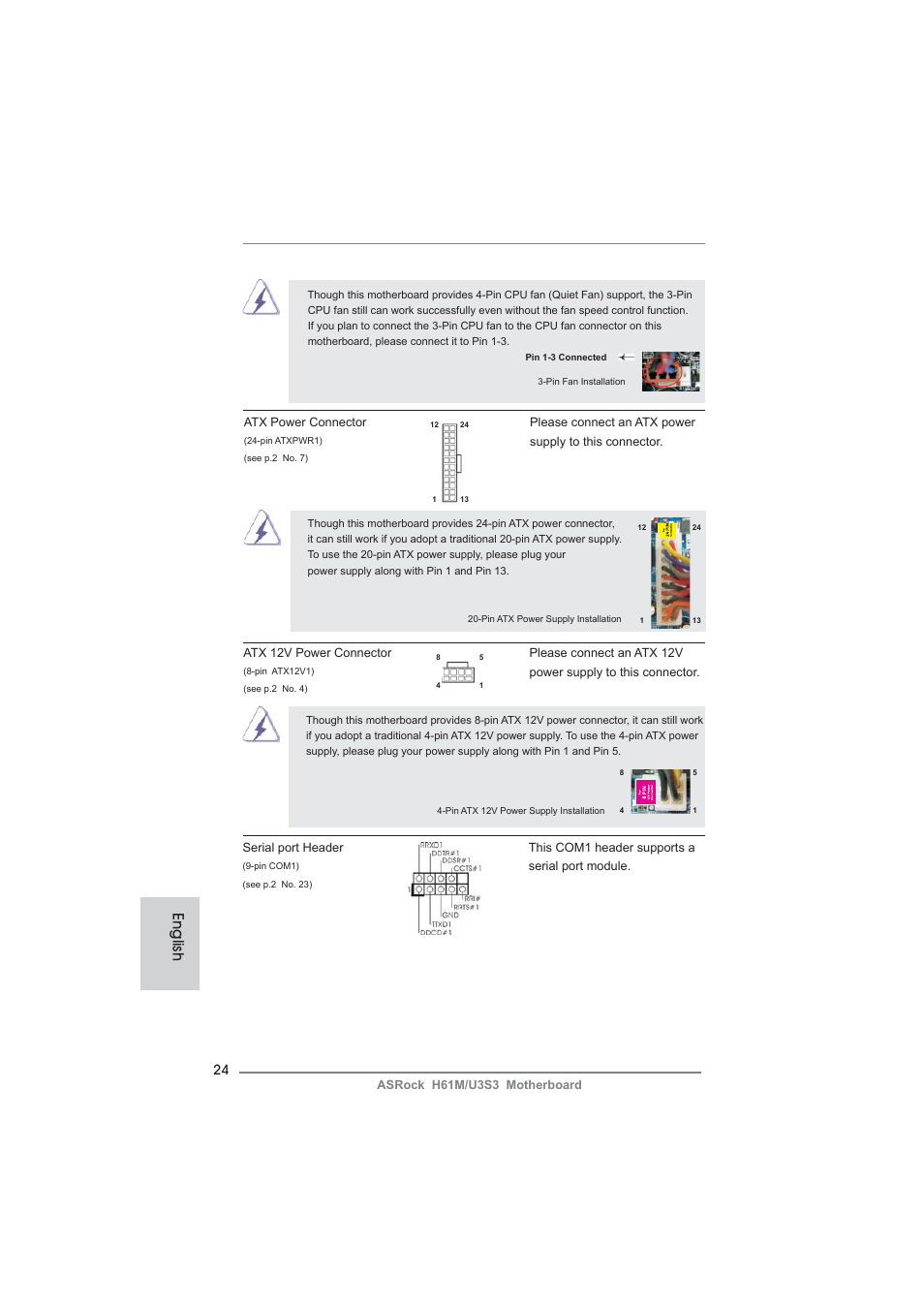 English | ASRock H61M__U3S3 User Manual | Page 24 / 158