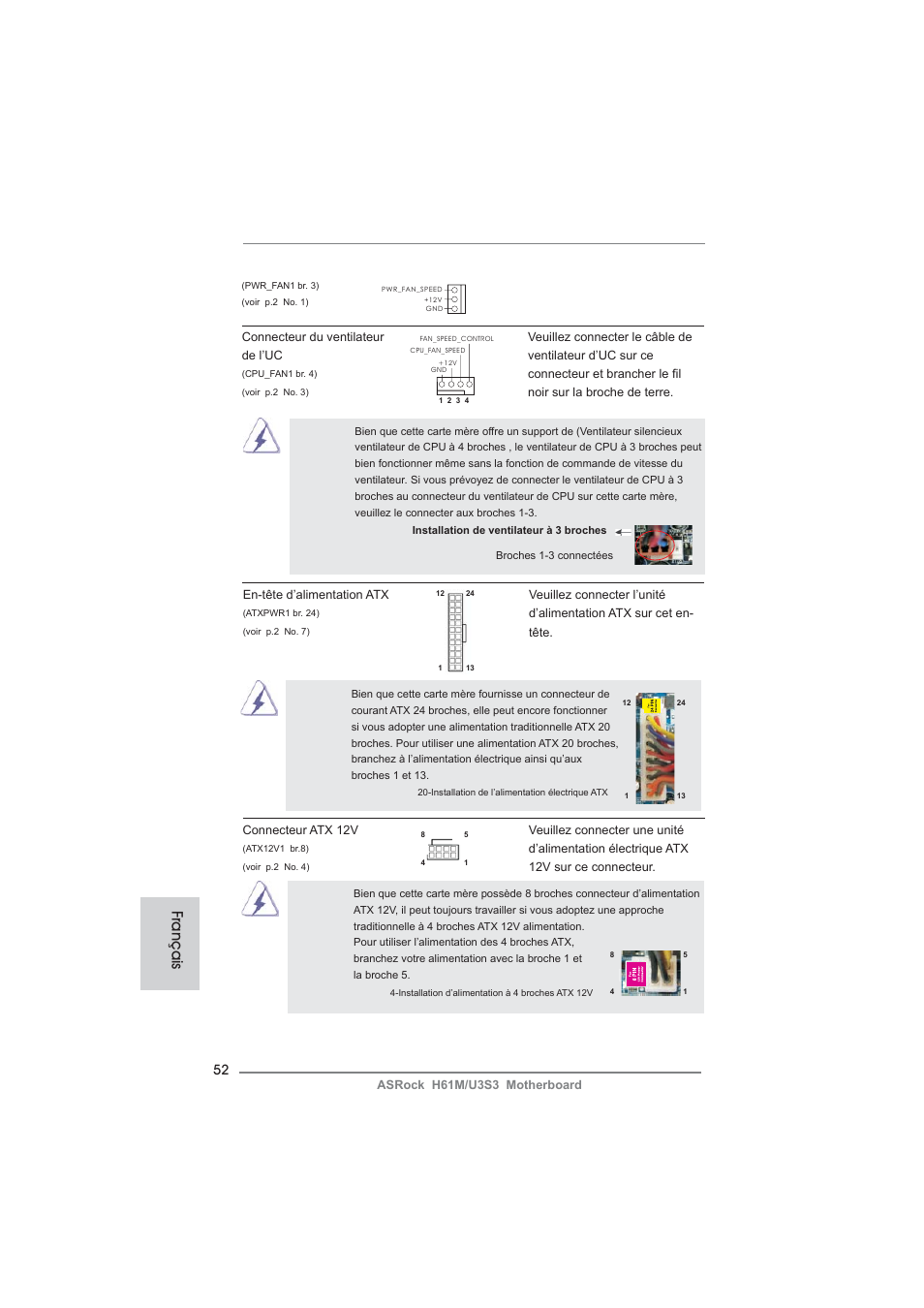 Français | ASRock H61M__U3S3 User Manual | Page 52 / 158