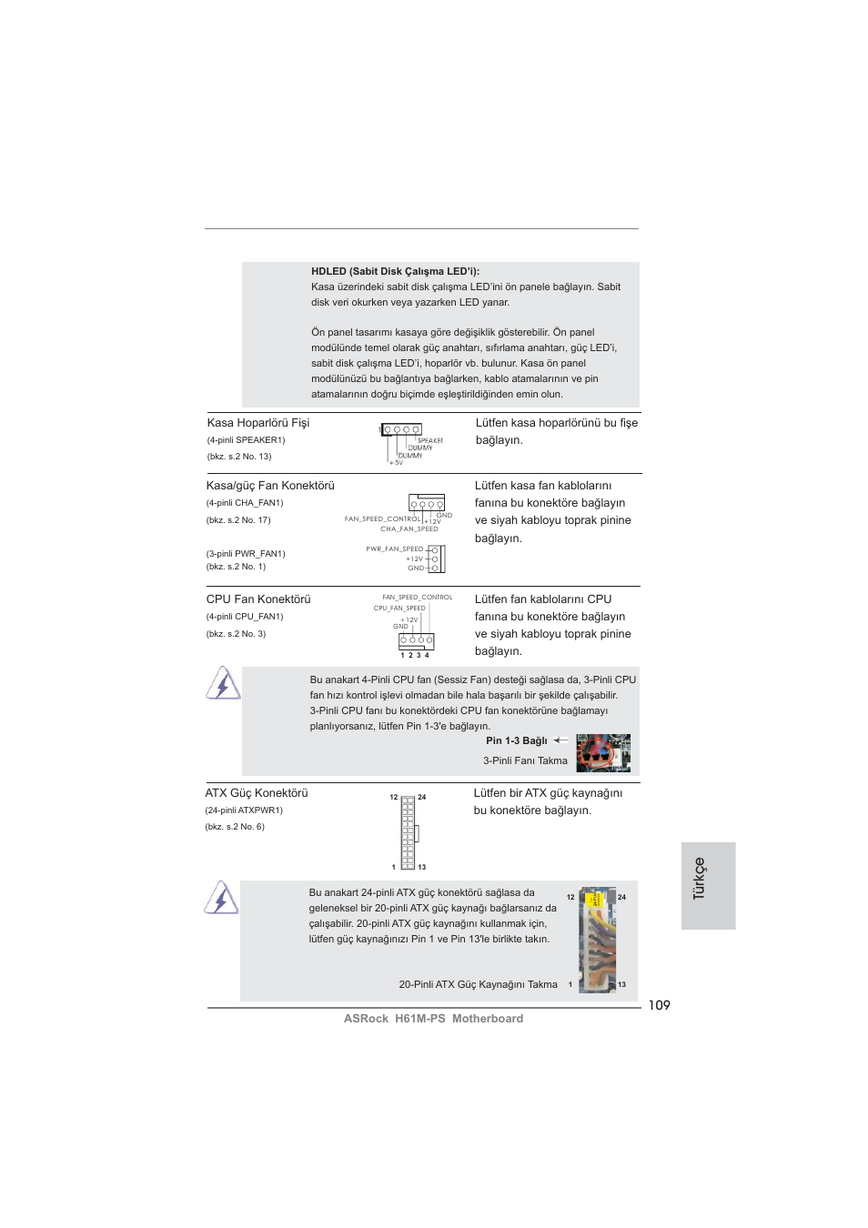 Türkçe | ASRock H61M-PS User Manual | Page 109 / 160