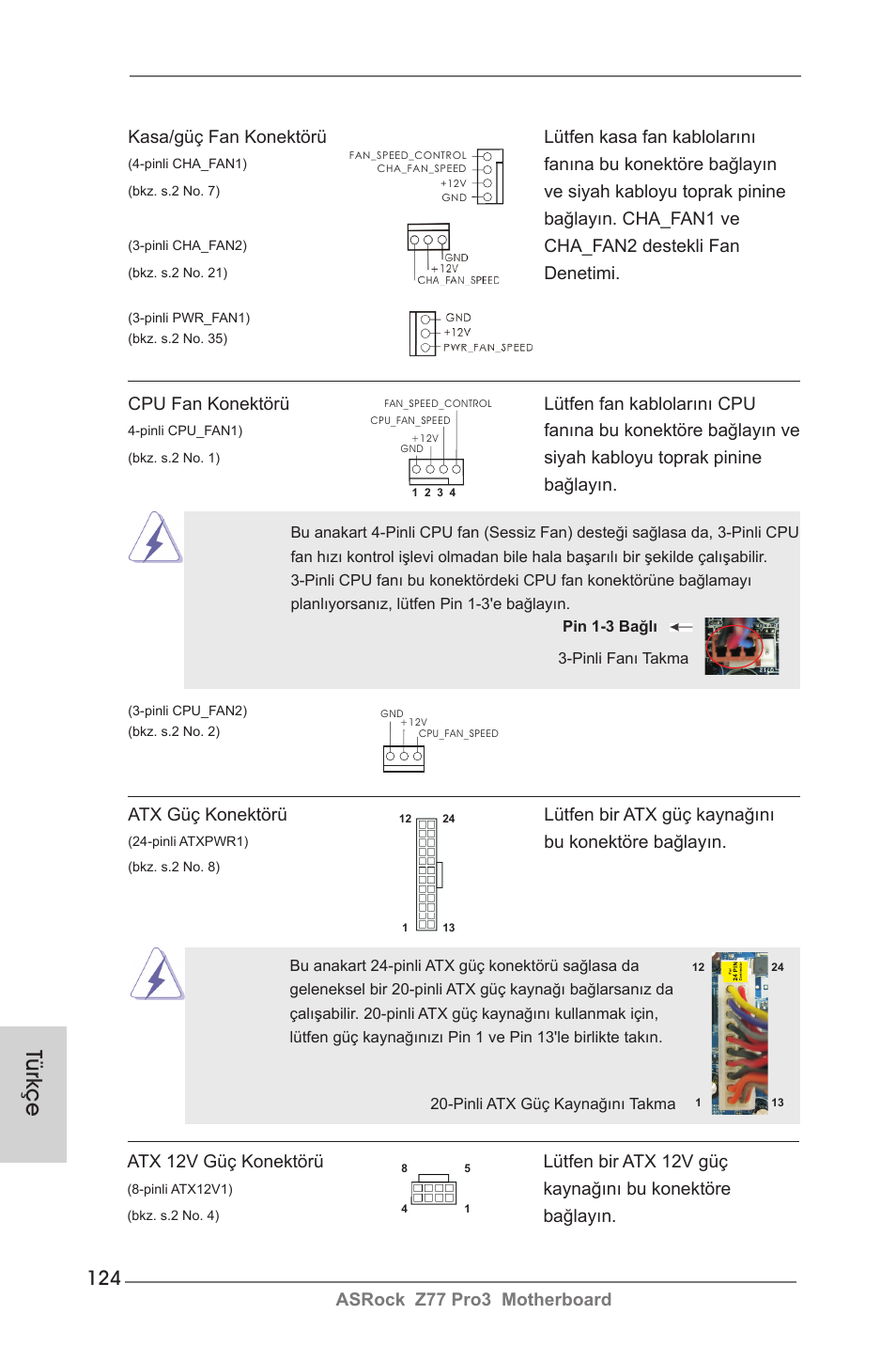 Türkçe | ASRock Z77 Pro3 User Manual | Page 124 / 192