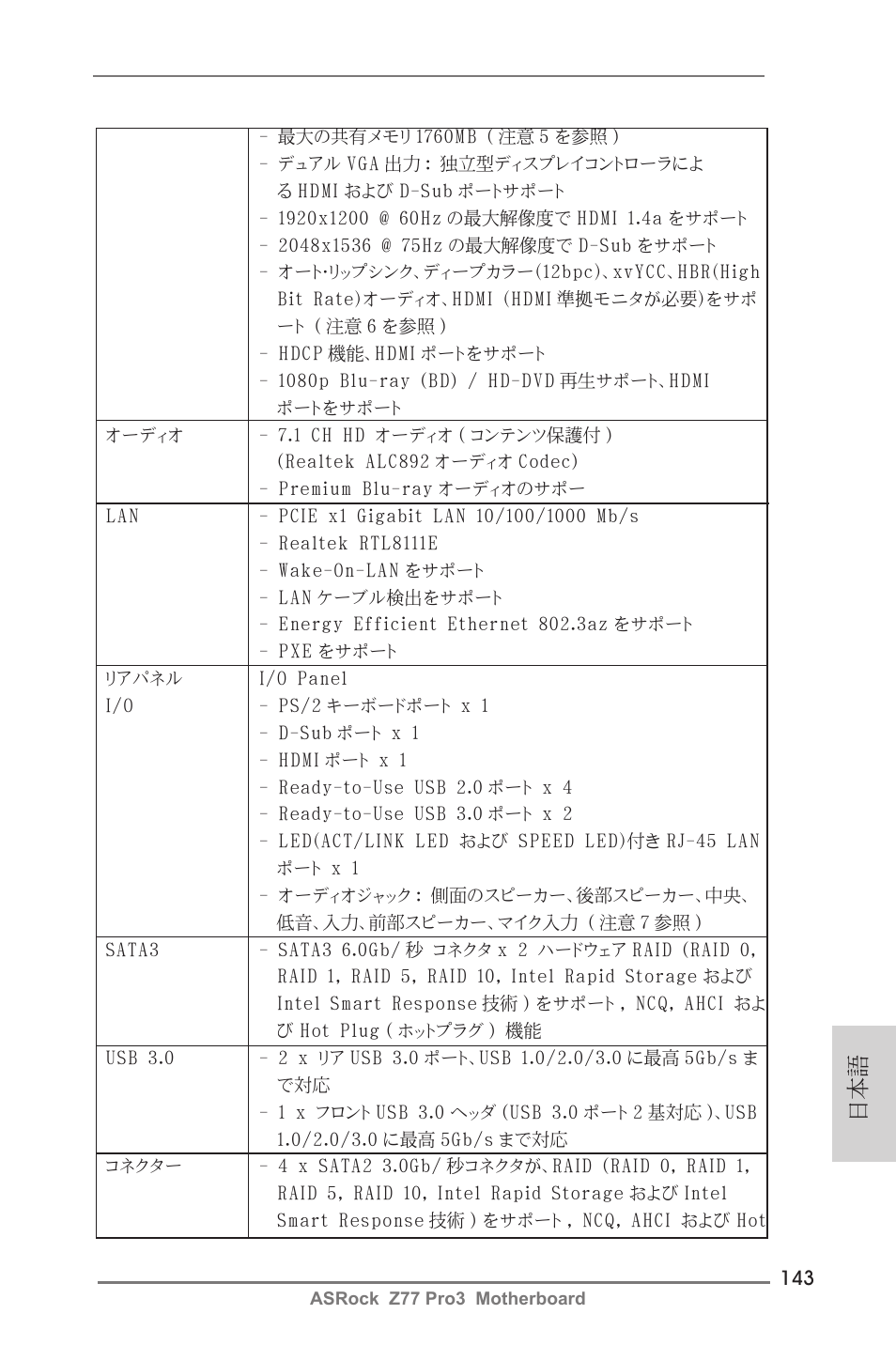 ASRock Z77 Pro3 User Manual | Page 143 / 192