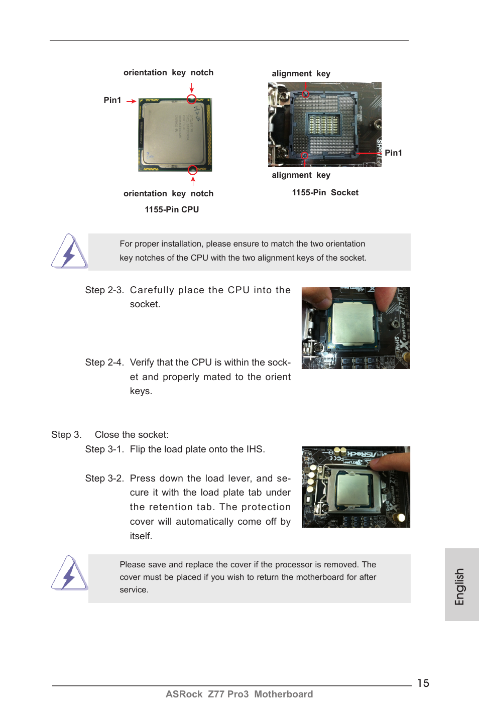 English | ASRock Z77 Pro3 User Manual | Page 15 / 192