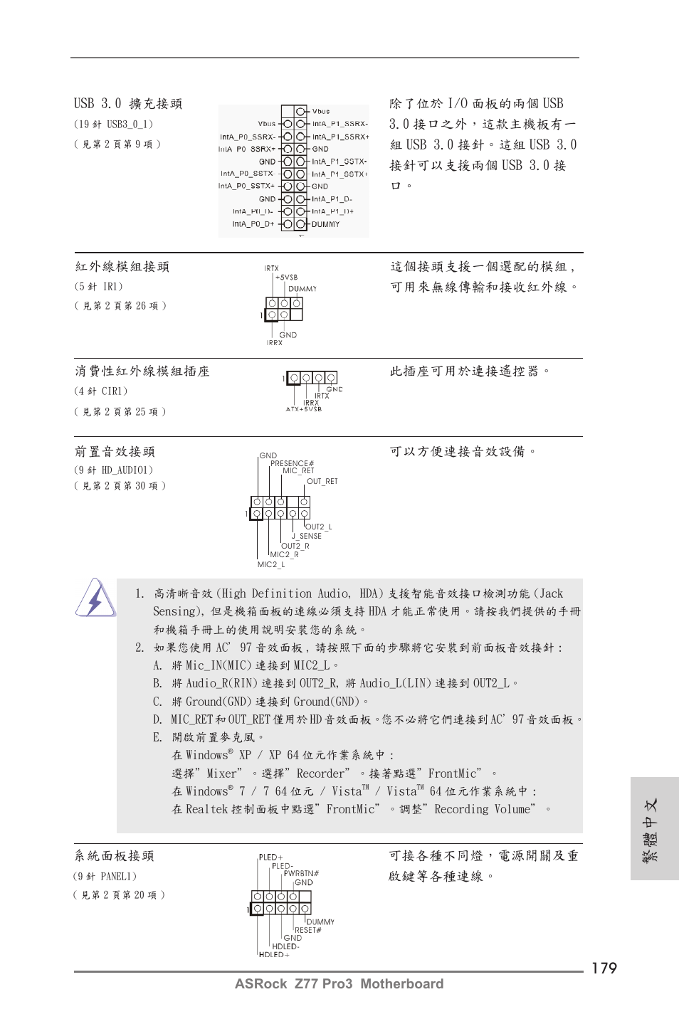 繁體中文 | ASRock Z77 Pro3 User Manual | Page 179 / 192