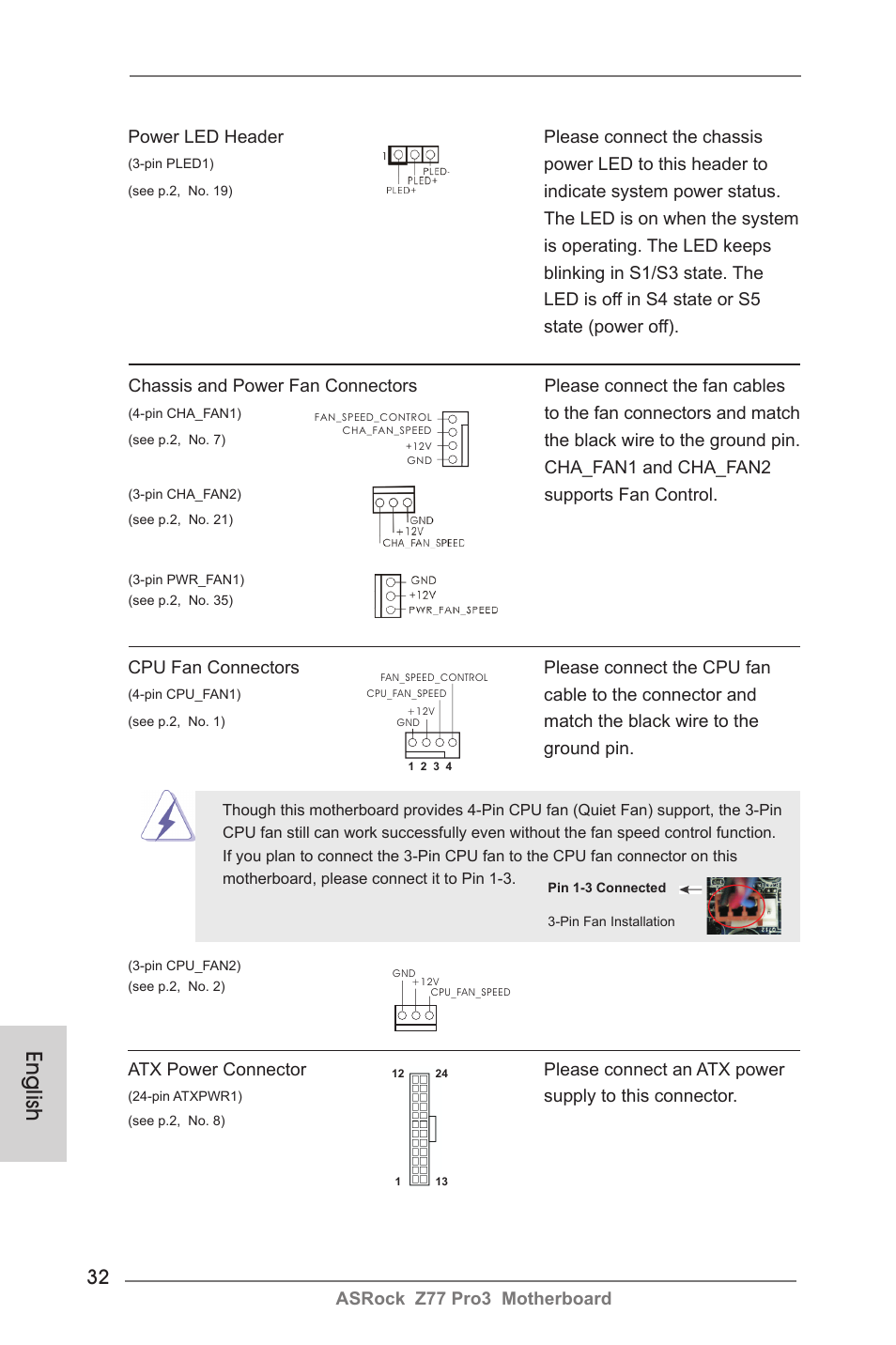 English | ASRock Z77 Pro3 User Manual | Page 32 / 192
