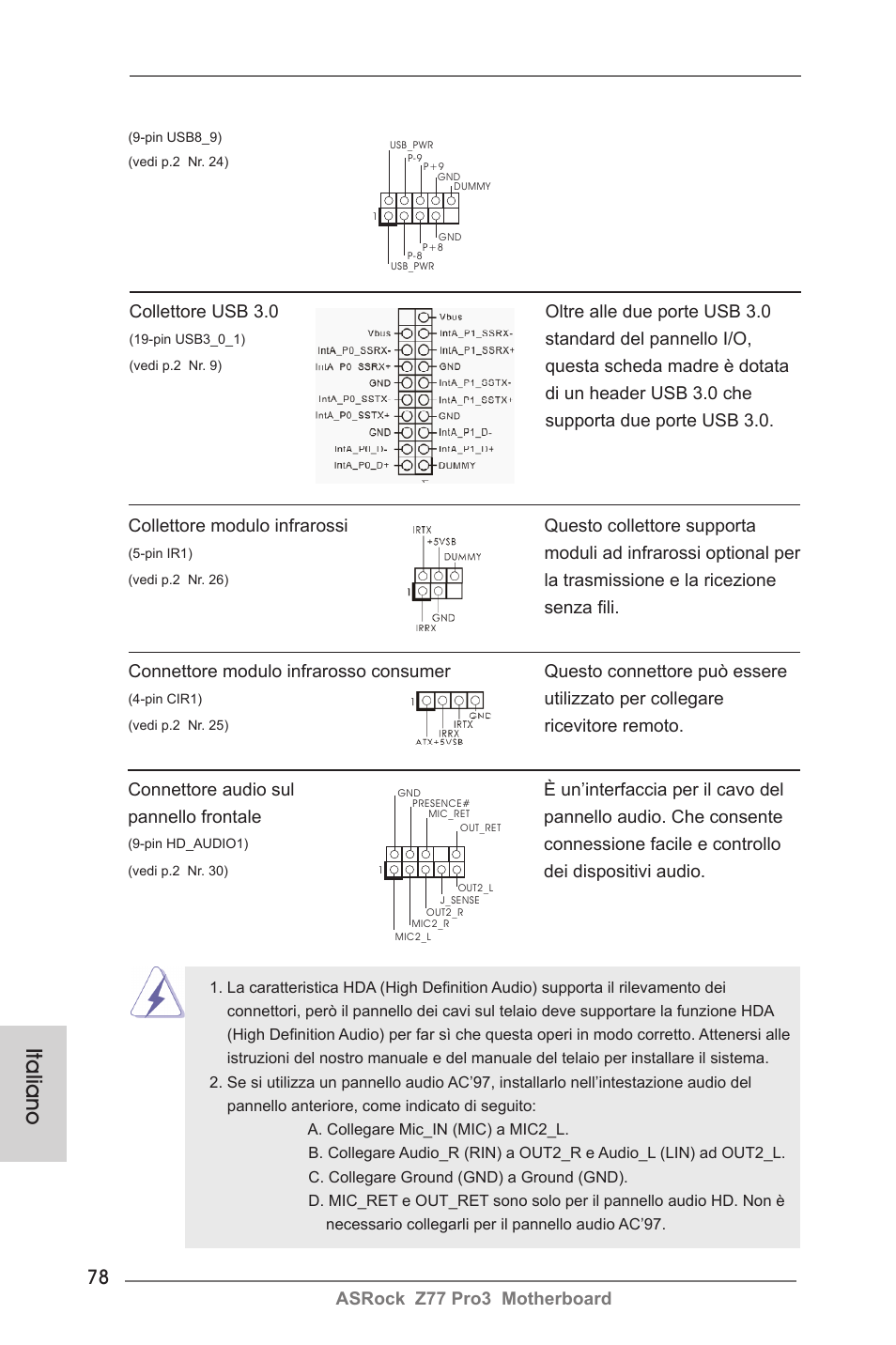 Italiano | ASRock Z77 Pro3 User Manual | Page 78 / 192