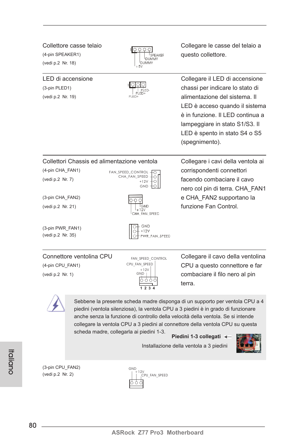 Italiano | ASRock Z77 Pro3 User Manual | Page 80 / 192