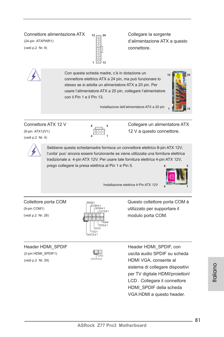 Italiano | ASRock Z77 Pro3 User Manual | Page 81 / 192