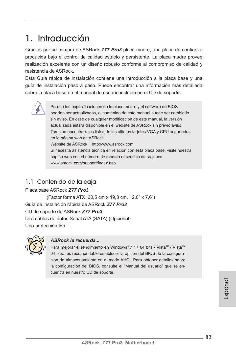 ASRock Z77 Pro3 User Manual | Page 83 / 192