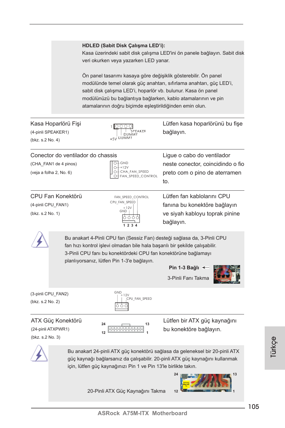 Türkçe | ASRock A75M-ITX User Manual | Page 105 / 157