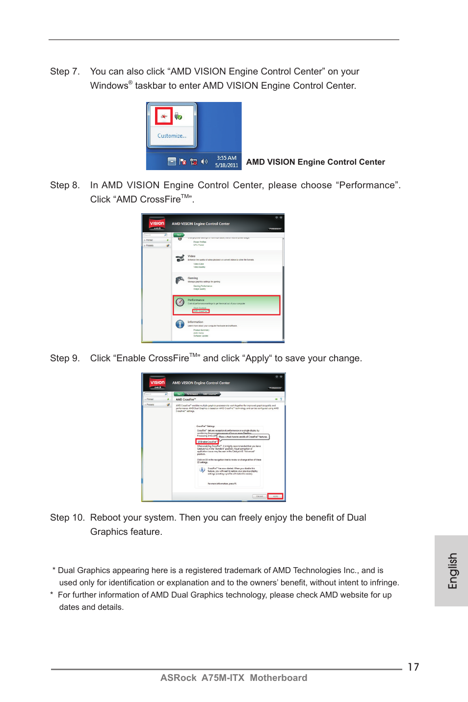 English | ASRock A75M-ITX User Manual | Page 17 / 157
