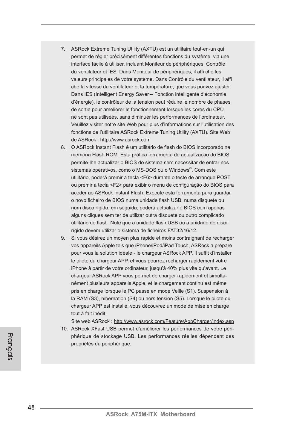 Français | ASRock A75M-ITX User Manual | Page 48 / 157