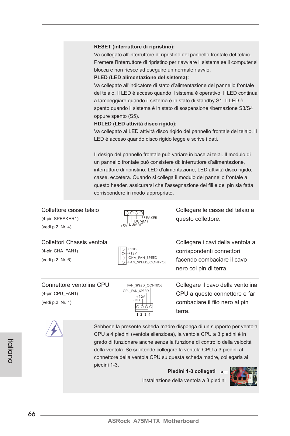 Italiano | ASRock A75M-ITX User Manual | Page 66 / 157