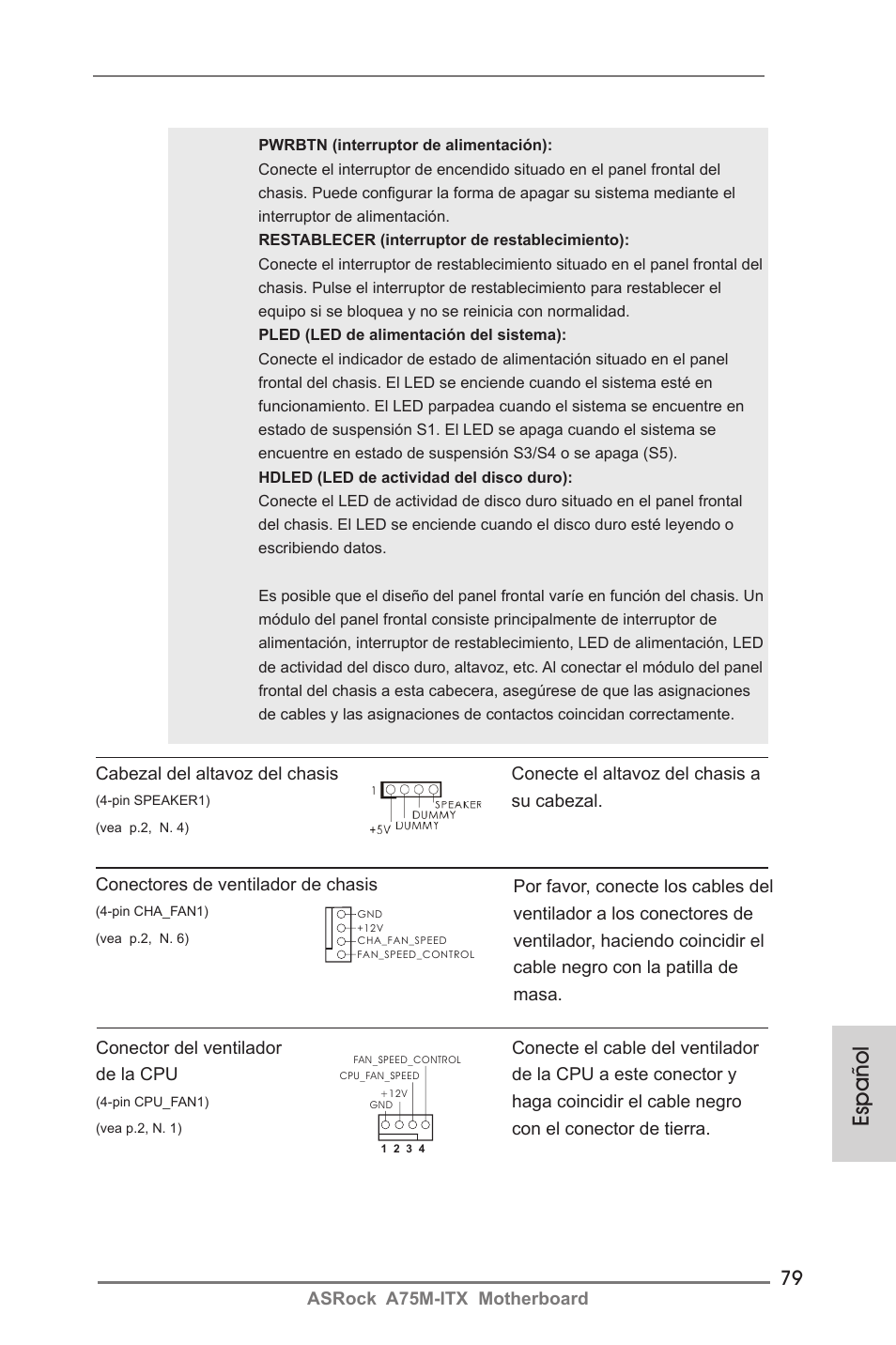 Español | ASRock A75M-ITX User Manual | Page 79 / 157