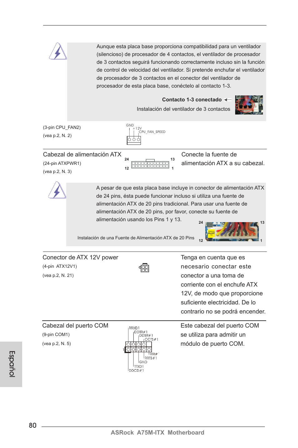 Español | ASRock A75M-ITX User Manual | Page 80 / 157