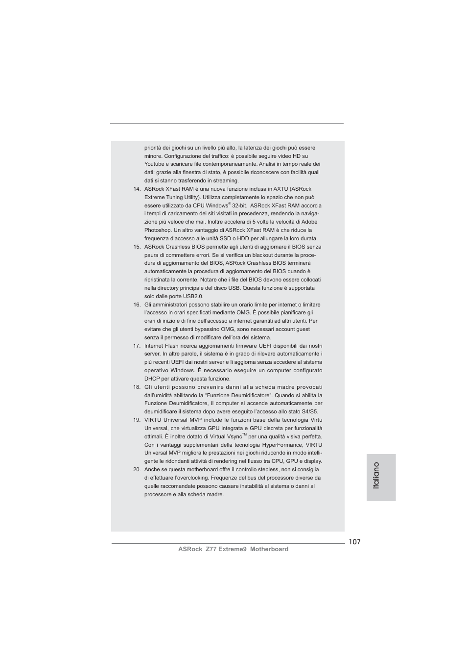 Italiano | ASRock Z77 Extreme9 User Manual | Page 107 / 248